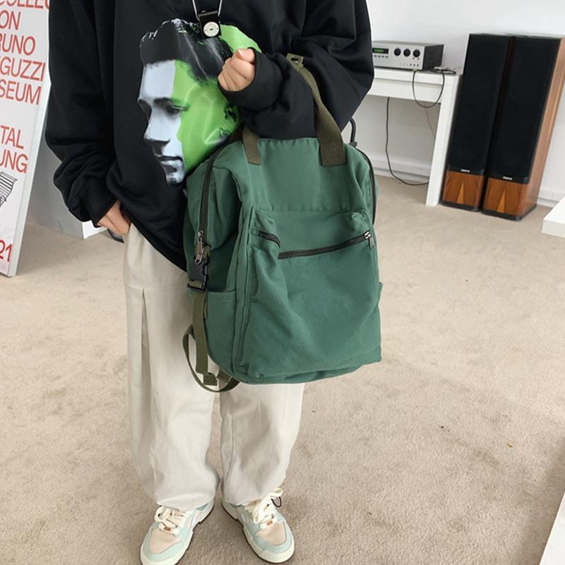 Preppy Backpack Large Aesthetic College Book Bag Retro Canvas Laptop Backpack Travel Rucksack Casual Daypack
