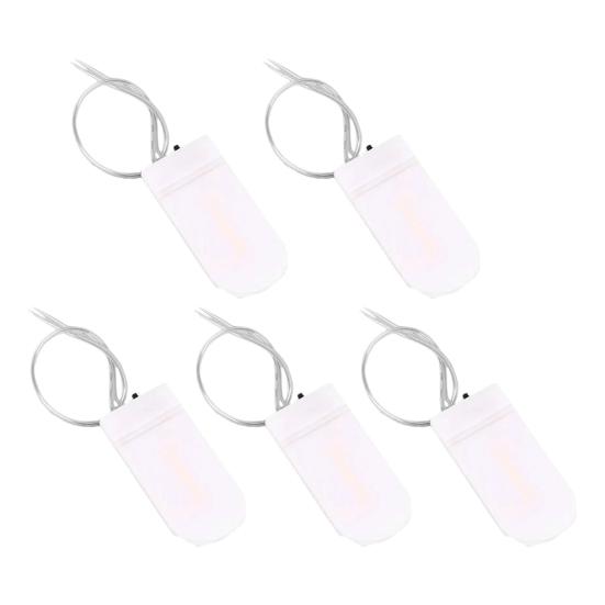 

5Pcs Battery Box with Flat Flip Cover Two CR2032 Batteries Series Connection Switch Small Devices Battery Case