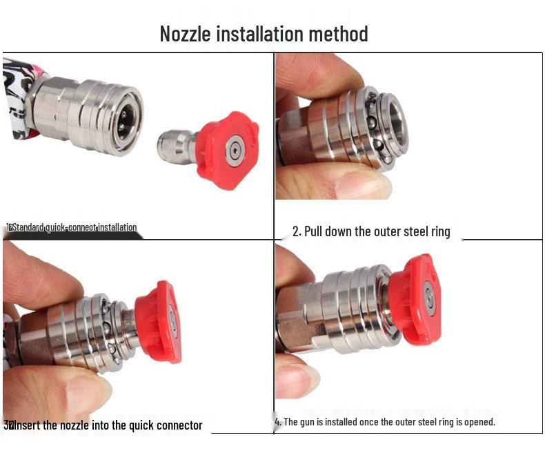 High-Pressure Car Wash Water Gun with Ceramic All-Copper Valve Nozzle