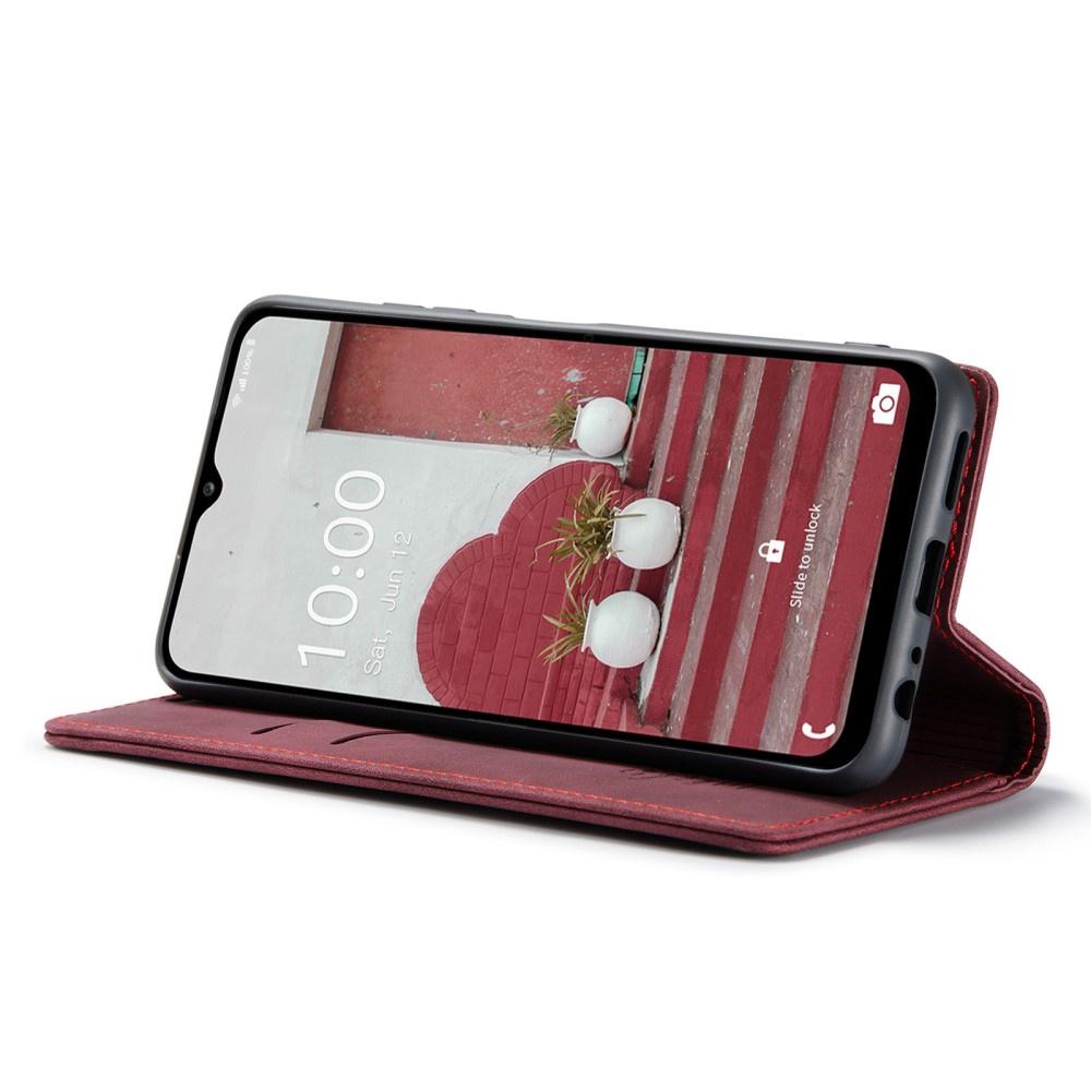 CASEME Case for Samsung Galaxy M33 5G, Leather Wallet Case, Burgundy