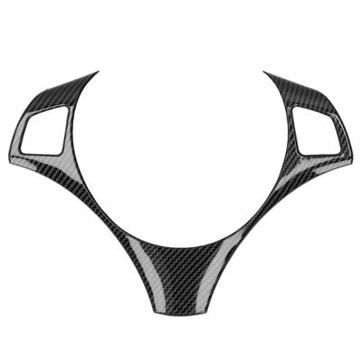 Cubierta Decorativa para Botones del Volante Decoración Interior de Coche Apto para Serie 3 E90 2006?2012Carbon