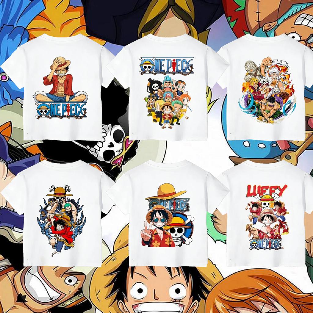 One Piece Japanese Anime Printed Unisexs TShirt Roronoa Zoro Boy Childrens Harajuku Short Sleeve Kids Luffy Tshirt Clothing