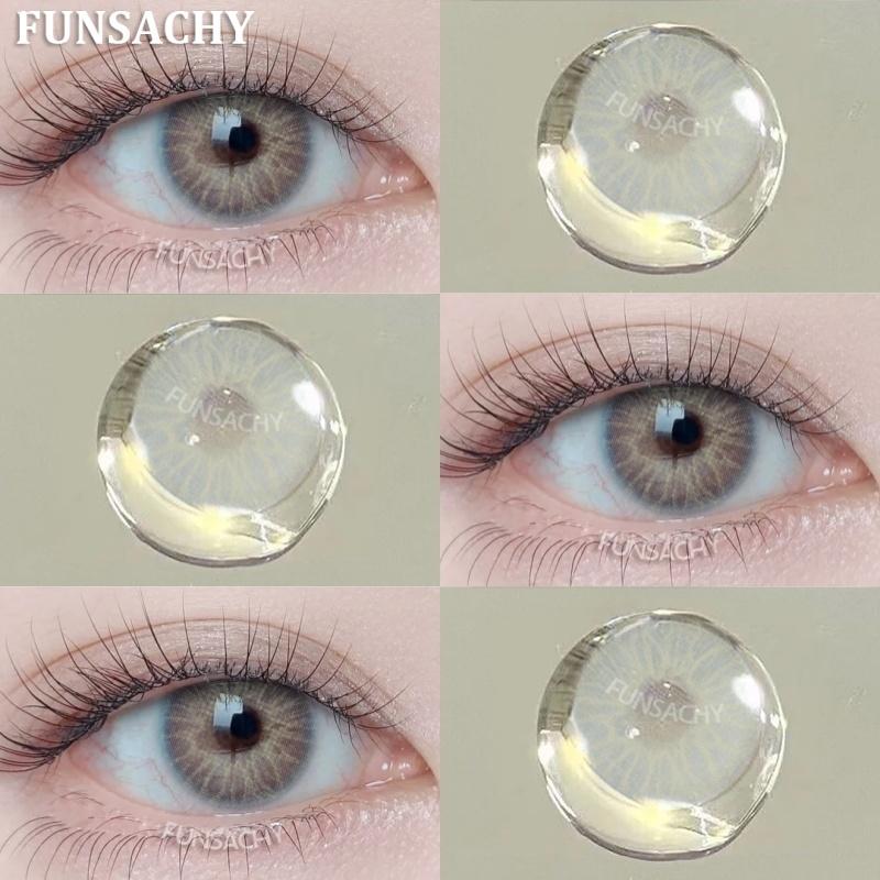 FUNSACHY Brown Korean Lenses Colored Contact Lenses For Eyes Fashion Lens Beautiful Pupil Yearly Use Natural Gray Eye Contacts