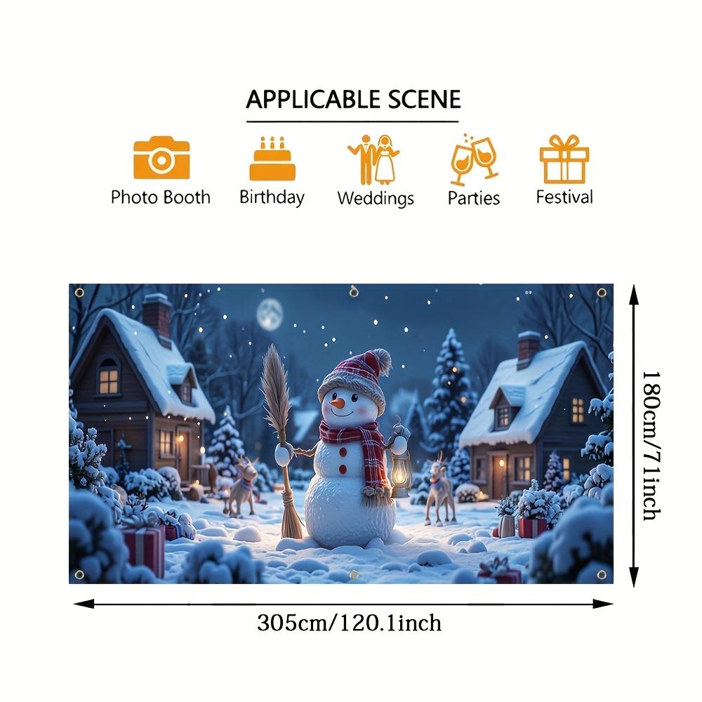 1 piece holiday snowman scene garage door flag - easy to install modern outdoor design suitable for home and party decoration