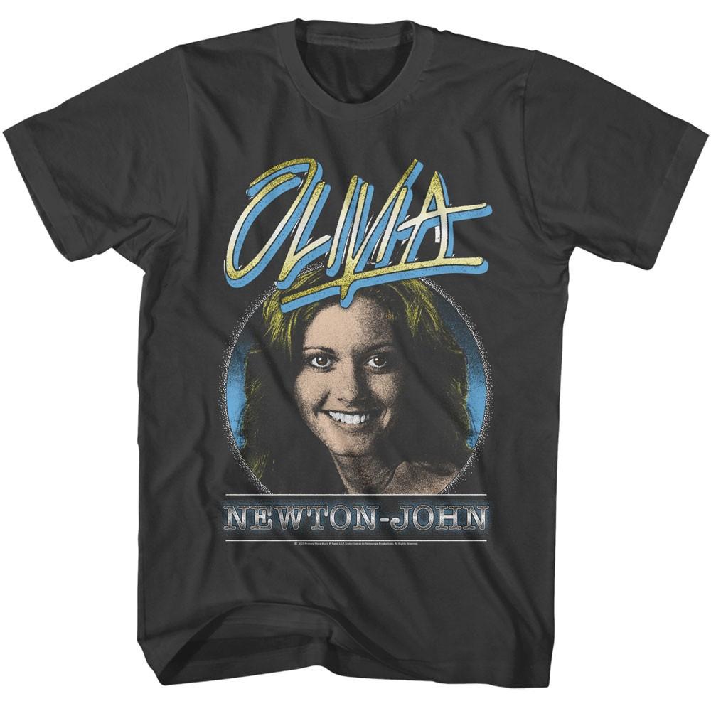 Olivia Newton John Smiling Portrait Men s T Shirt XL