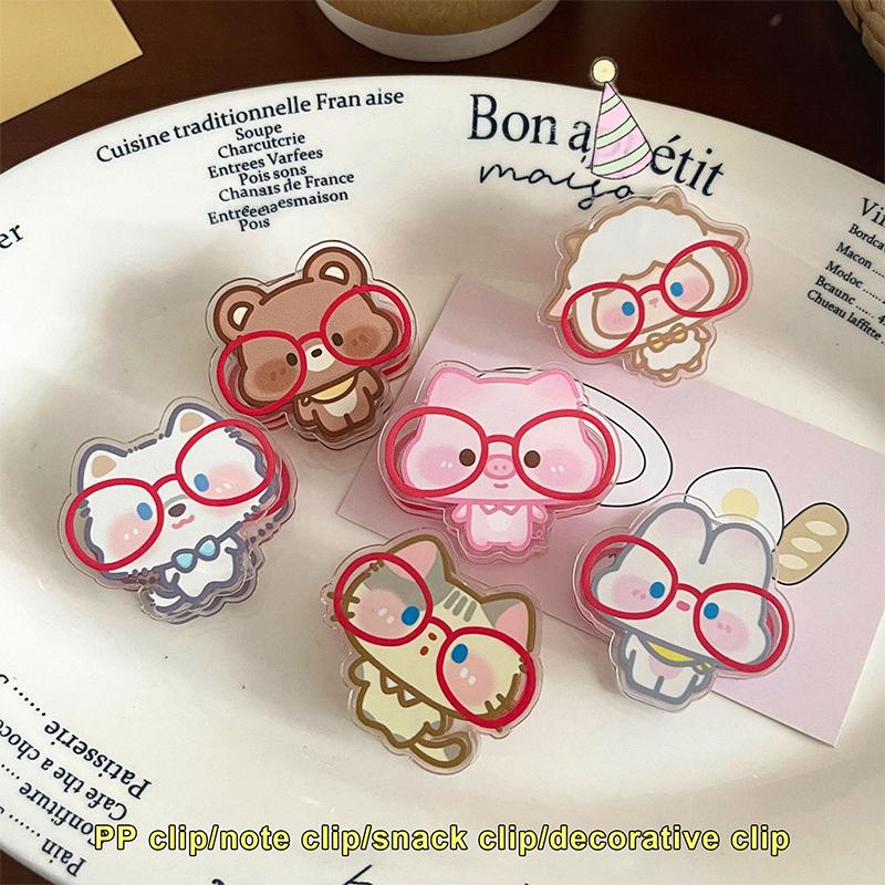 Cute Kitten Animal Cartoon Decorative Gift Sealing Clip Memo Clip Pp Clip For Students Cute Little Items