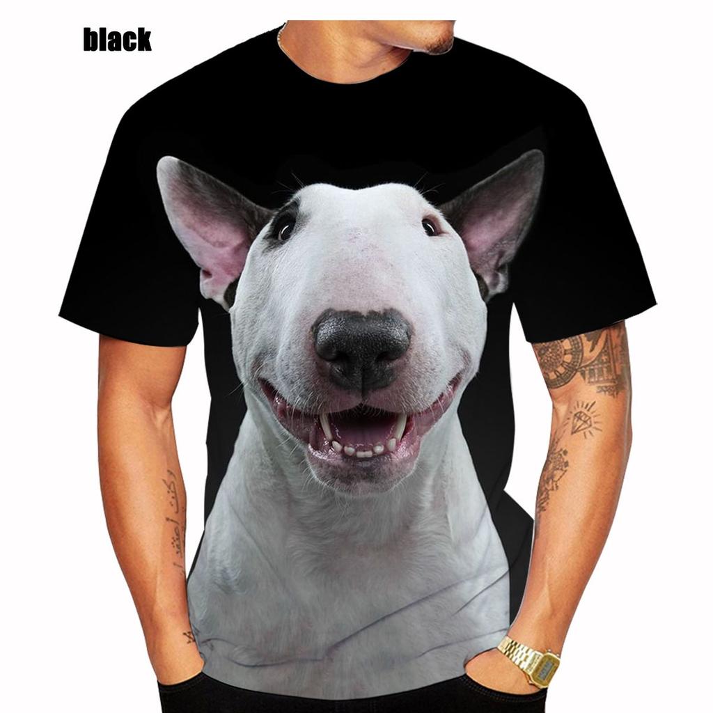 New Fashion Bull Terrier 3D Printed Men and Women T-shirt Casual Dog Bull Terrier Short Sleeve Tops