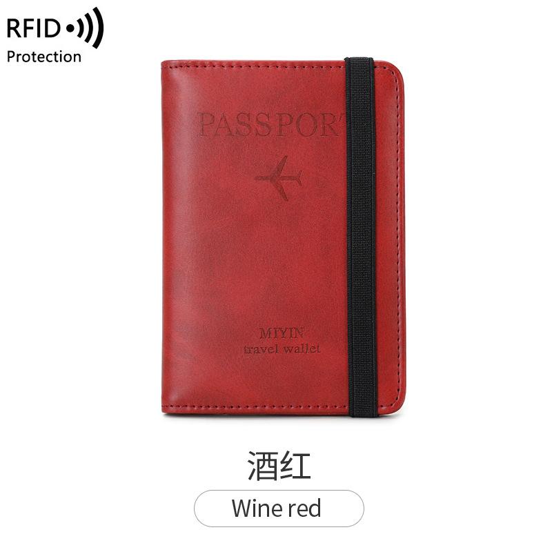 Passport bag Women's new elastic band vaccine card cover Document bag Multifunctional travel passport case