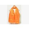 Used Hermes H Pattern Stole Scarf Silk Wool Orange [like New]