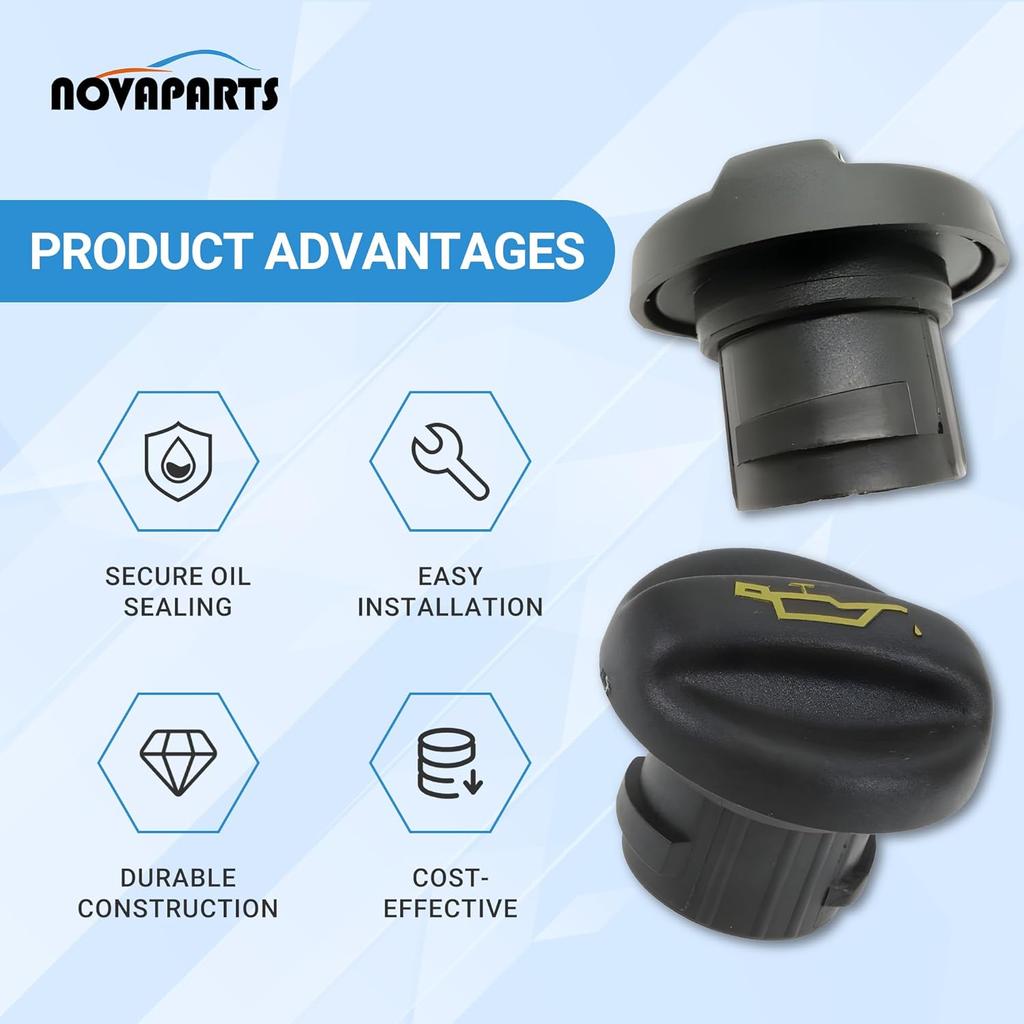 Engine Oil Filler Cap Oil Filler Plug Cover for 2007-2012 Mini Cooper 1.6L R55 R56 R57 R58 R59 11127572848 11-12-7-572-848