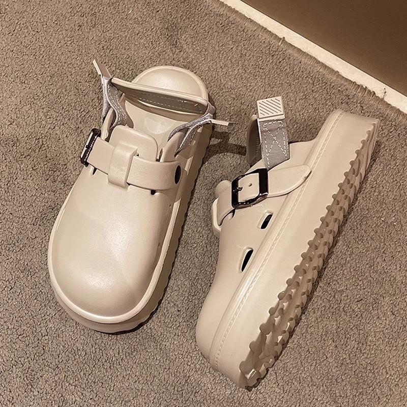 Sandale Saboți cu Platformă pentru Femei Modă 2025 Vară Curea la Spate Eva Sandale de Plajă pentru Femei Anti-Alunecare Talpă Moale Sandale de Grădină