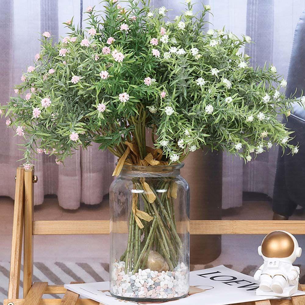 

5pcs Lifelike Fake Gypsophila Plastic Simulated Plants Rustic Farmhouse
