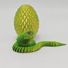 European-Style 3D Printed Multi-Color Movable Snake Ornament - Creative Art Figure Gift