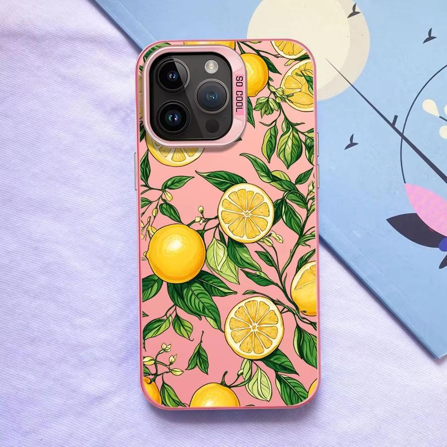 

Full Screen Lemon Pattern Phone Case For iPhone 17 Air 16e 16 ProMax 15 14 Plus 13 12 Mini 11 Pro Shockproof Silicone Back Cover iPhone 12 mini