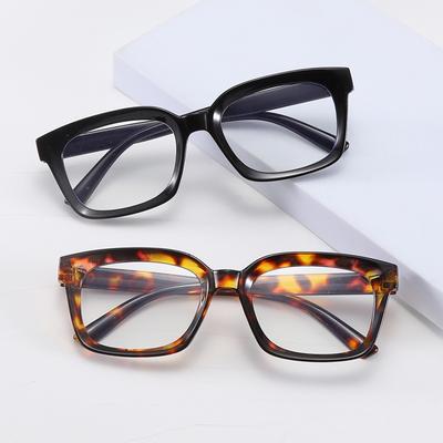Fashion Anti-Blue Reading Glasses Men And Women Pc Large Frame Reading Glasses Elderly High Definition Flat Glasses