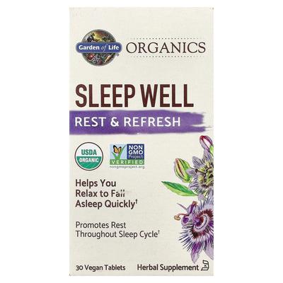 Garden of Life Organics Sleep Well Rest & Refresh Vegan Tablets 30 Tablets