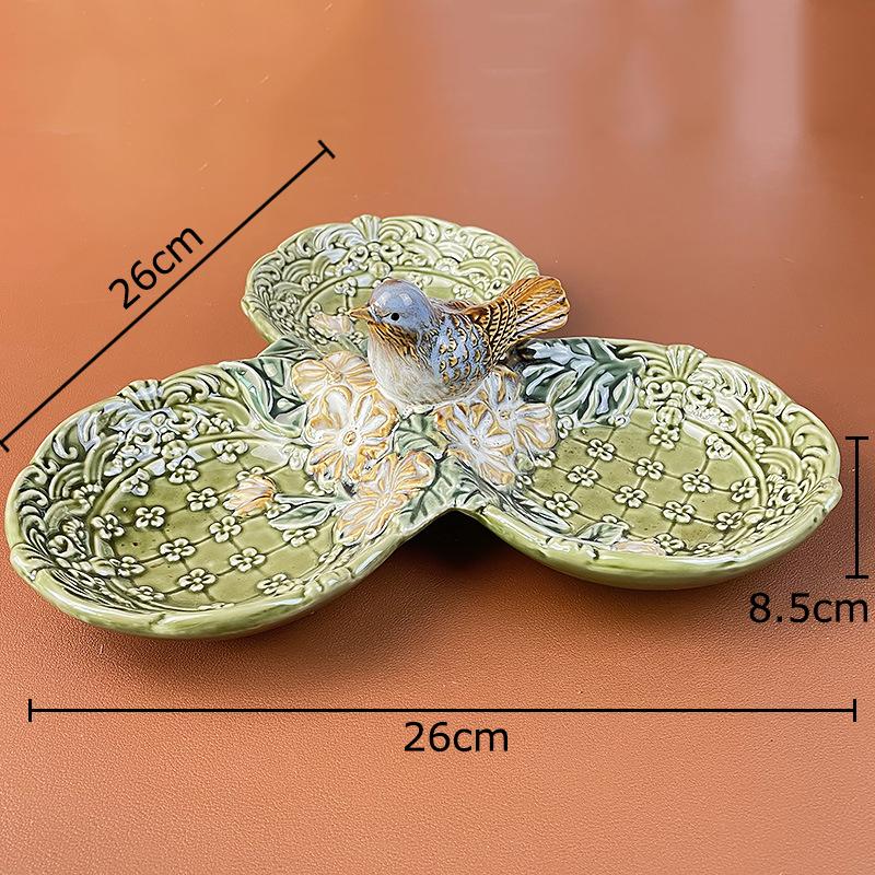 

Милая Птичка Декоративные Подносы Керамическая Тарелка для Фруктов Поднос для Закусок Сухофруктов Обеденный Стол Поднос для Фруктов Поднос для Хранения Сладостей