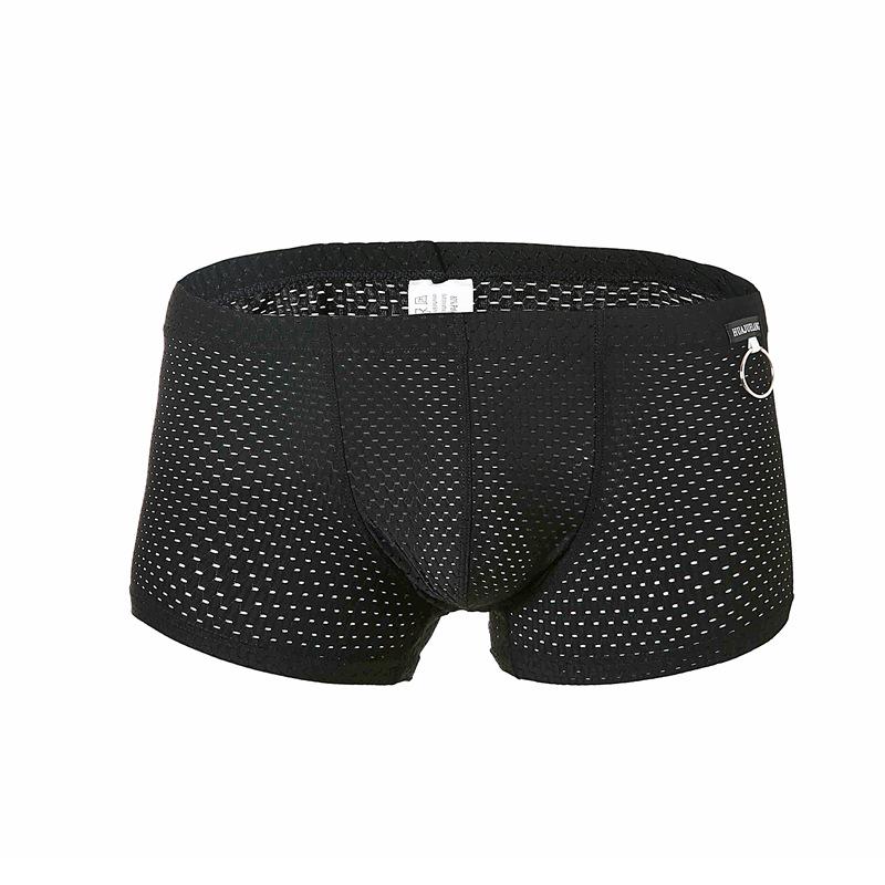 Men's Fashionable Mesh Nylon Low-Rise Boxer Briefs