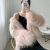 New Imitation Fur Coat, Female Imitation Fox Hair, Raccoon Hair, Imitation Autumn and Winter Thickened Temperament Light