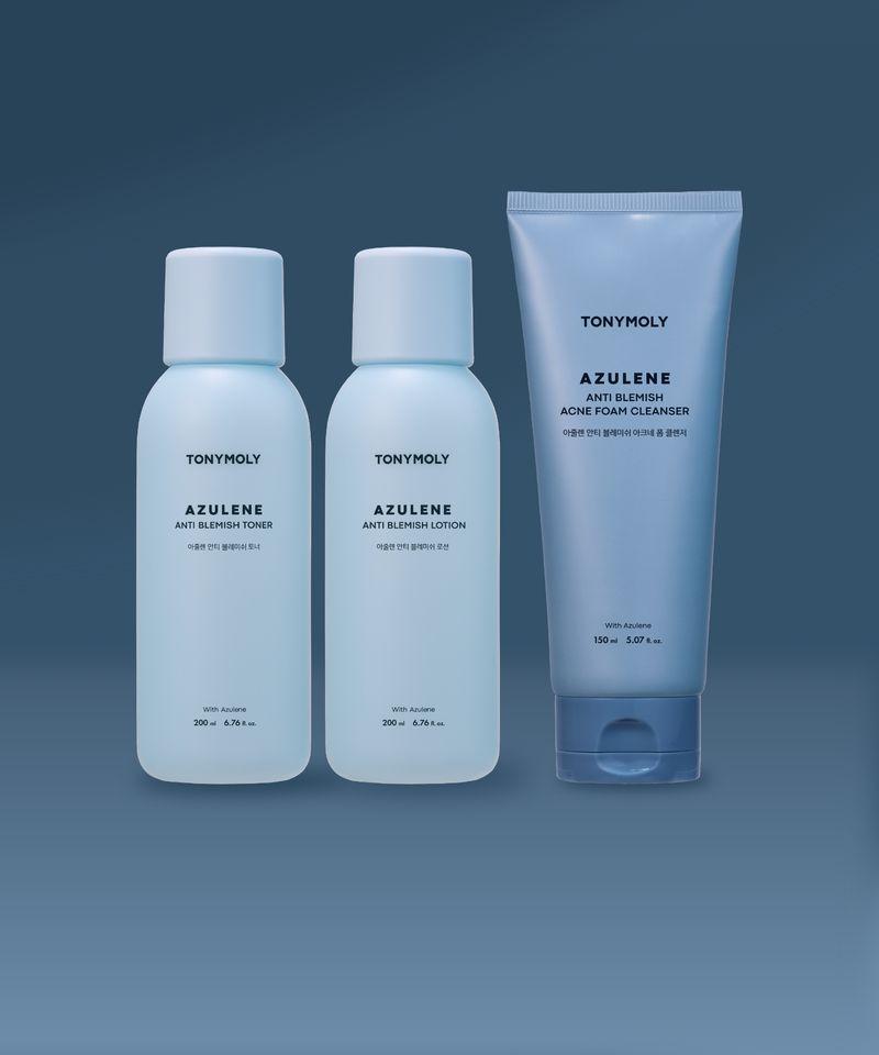 Azulene Anti-Blemish Acne Foam Cleanser + Toner or Lotion (150ml + 200ml)