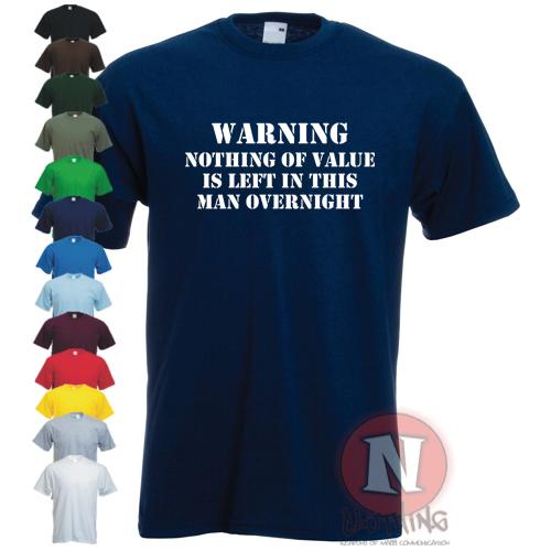 

Rien De Valeur Gauche IN This Homme Nuit Marrant Humour Slogan Cerf Uni T-Shirt M