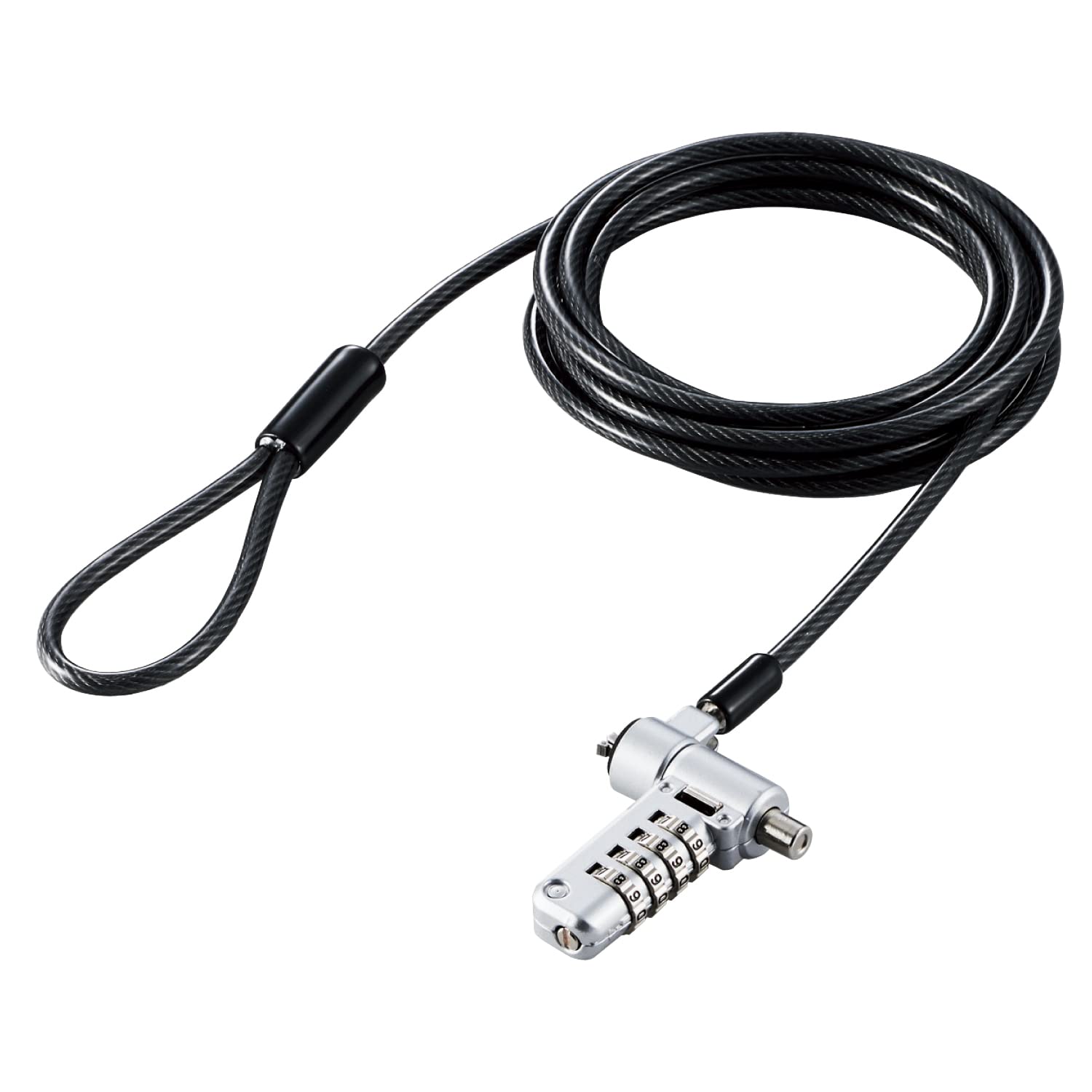 

ELECOM Security Wire Lock, Dial Cylinder Lock, Multi-Purpose, ESL-404