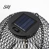 Decorative Solar Lantern 1/2/4Pcs Outdoor Metal Mesh Shell Powered Hanging Energy Saving Garden Light with Hook And Base Patio Porch Decor