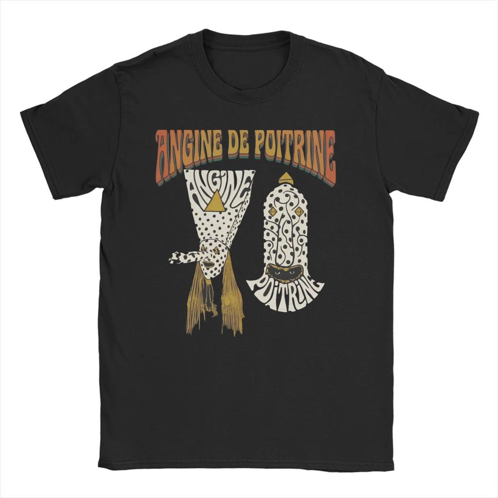 Printed Angine De Poitrine Rock Band T Shirt For Unisex  Summer  Cotton Tshirts Short Sleeve Clothes