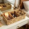 Practical Divided Straw Basket For Efficient Home Organization And Space Saving