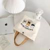 Canvas Bag Small Versatile Handbag Female Student Lunch Box Bag Simple Tote Bag Office Worker Lunch Bag Shopping Bag