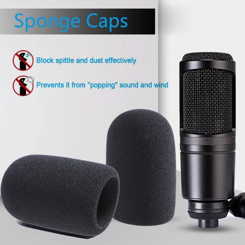 Microphone Windscreen Foam Cover, Reduce Wind and Unwanted Noises for AT2020 AT2035 Mic Clear Sound Sponge Filter