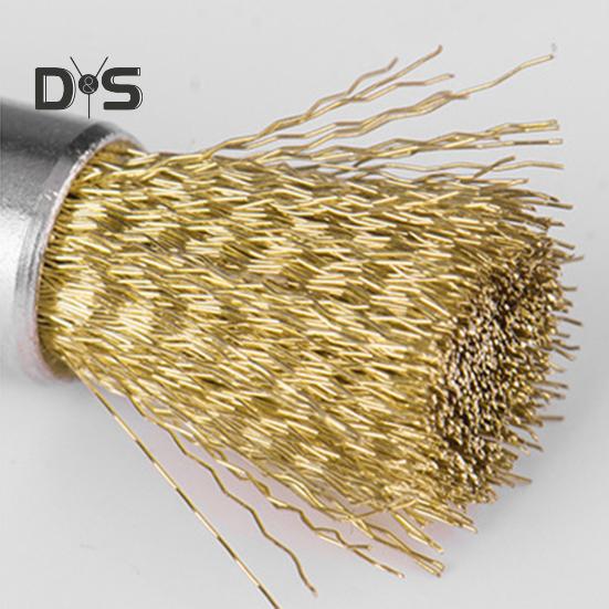 Wire Wheel Brush Rotary Tool Rustproof Corrosion Resistant Wide Application Reusable Easy To Install Coated Crimped Wire Brush