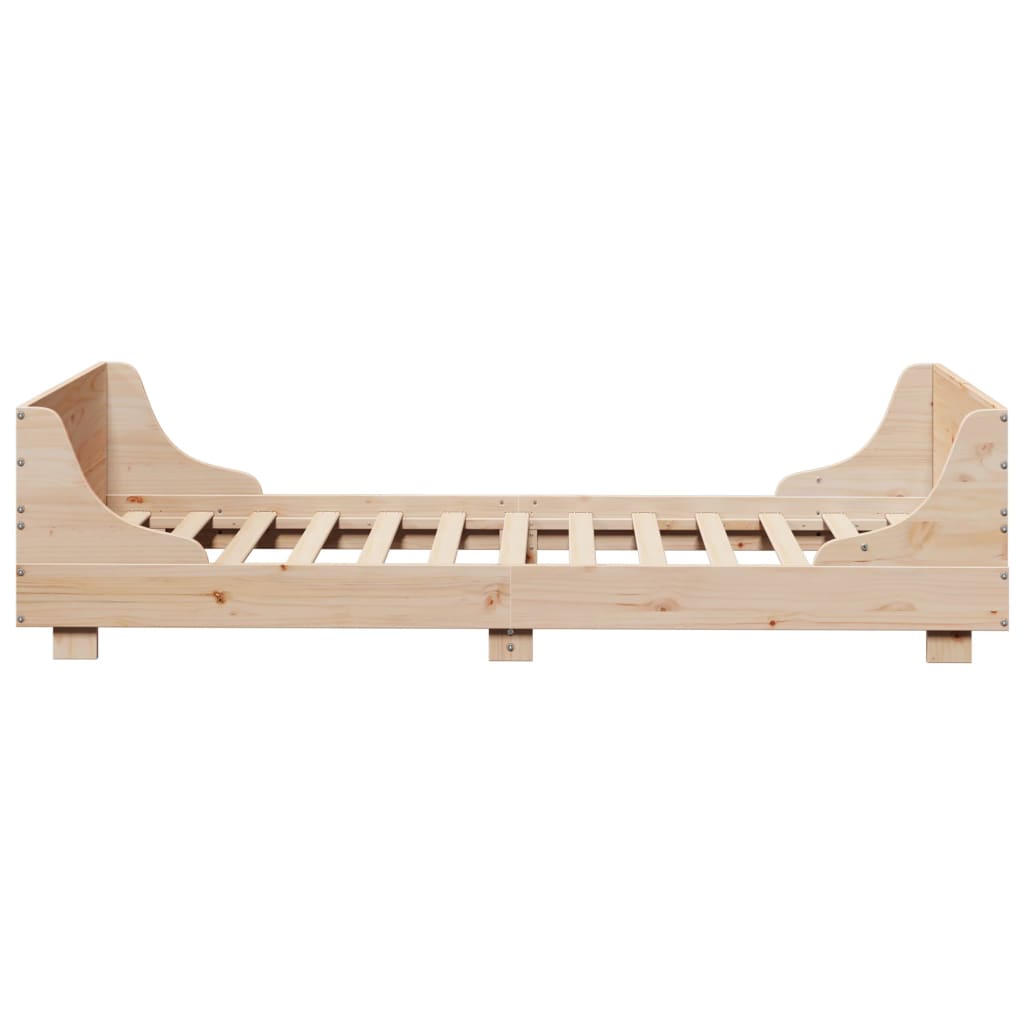 Solid Wood Bed Frame without Mattress 75 x 190 cm Pine Wood