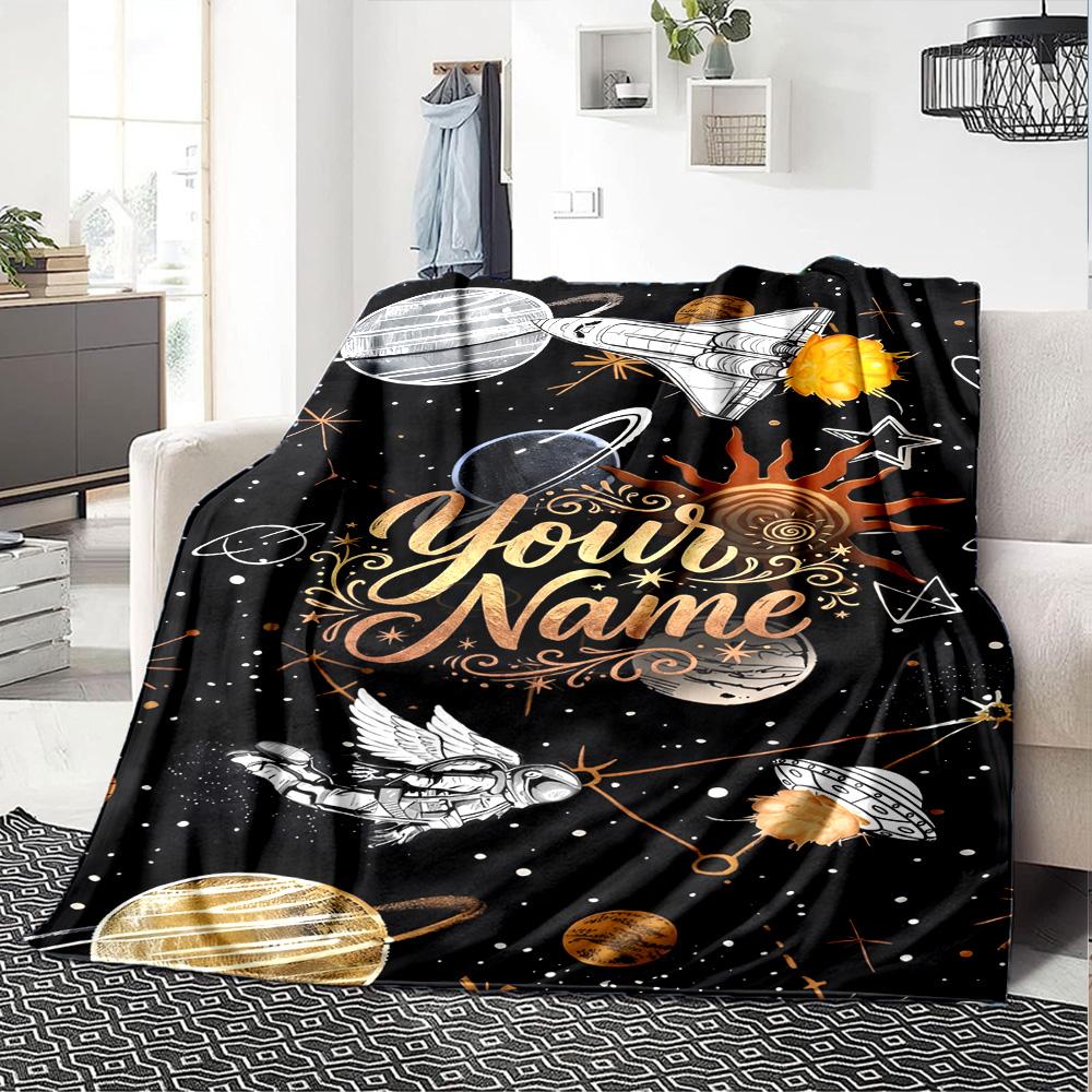 Star Wars Personalized Name Blanket Gift Personalized Blanket Comfortable Versatile for Livingroom Home Decor Couch Sofa Ideal for All Seasons
