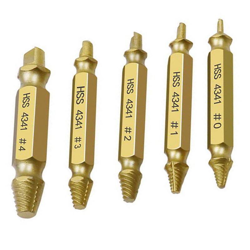 Damaged Screw Extractor Set Drill Bit Stripped Broken Remover Small Easily Quickly Take Out Kit Easy Demolition Power Tools