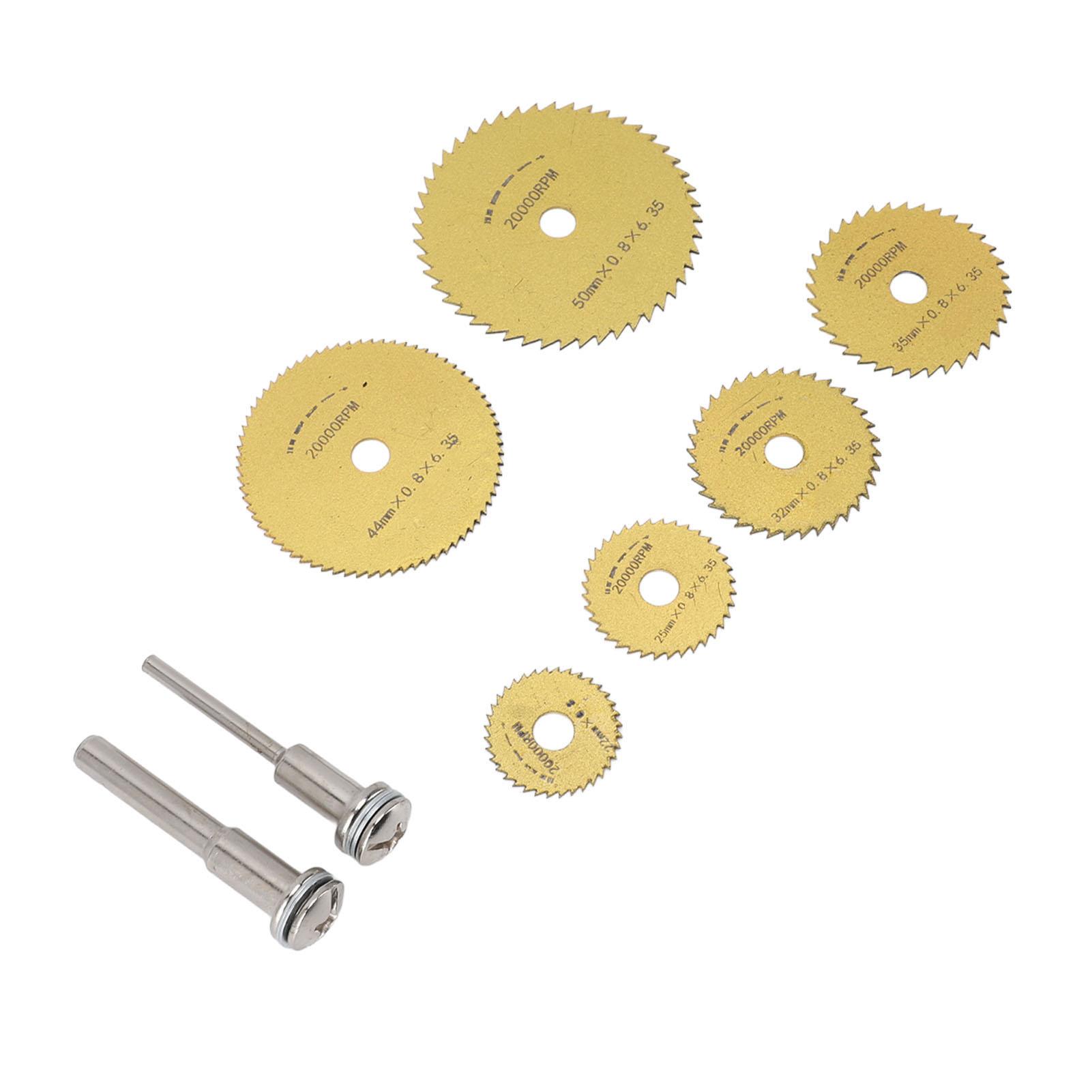

8Pcs High Speed Steel Cutting Disc Set Mini Ultra Thin Incisive HSS Saw Blade for Wood Metal Steel Gold