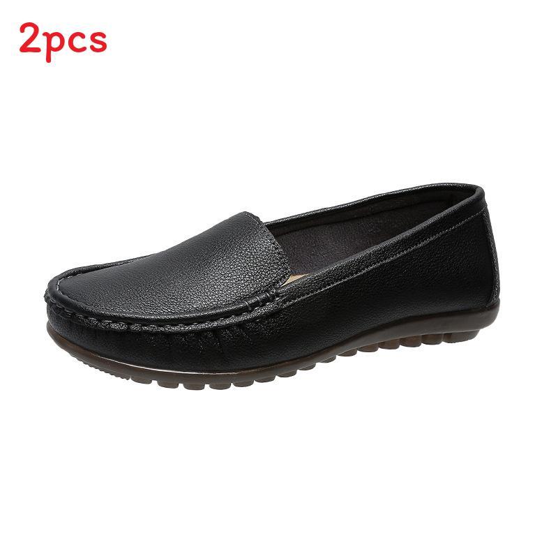 Nurse Shoes Women Spring Autumn Flat Slipon Comfortable Low Heel For Daily Comfort
