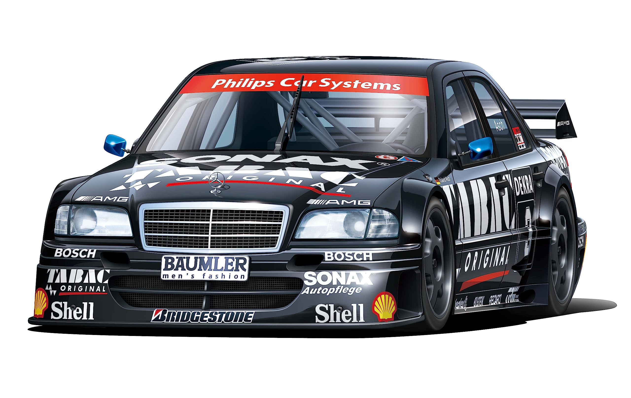 

Модель Fujimi TC Series SPOT Mercedes Benz C Class 1994 1/24 No.2 SONAX/TABAC TC-SP2