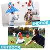 iPlay, iLearn Pool Wave Kids Shark Pool Toy, 3-in-1 Inflatable Float Water Game Basketball Football Head Hoop Toss, Toddler Outdoor Summer Swimming
