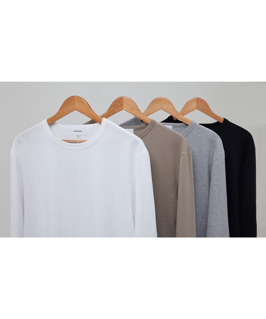 OX STUDIOS Essential Crop Long Sleeve (Beige)
