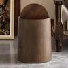 Multi-scene Imitation Wood Grain Trash Can Vintage Garden Trash Can with Lid for Home Office Vintage Decorative Storage 