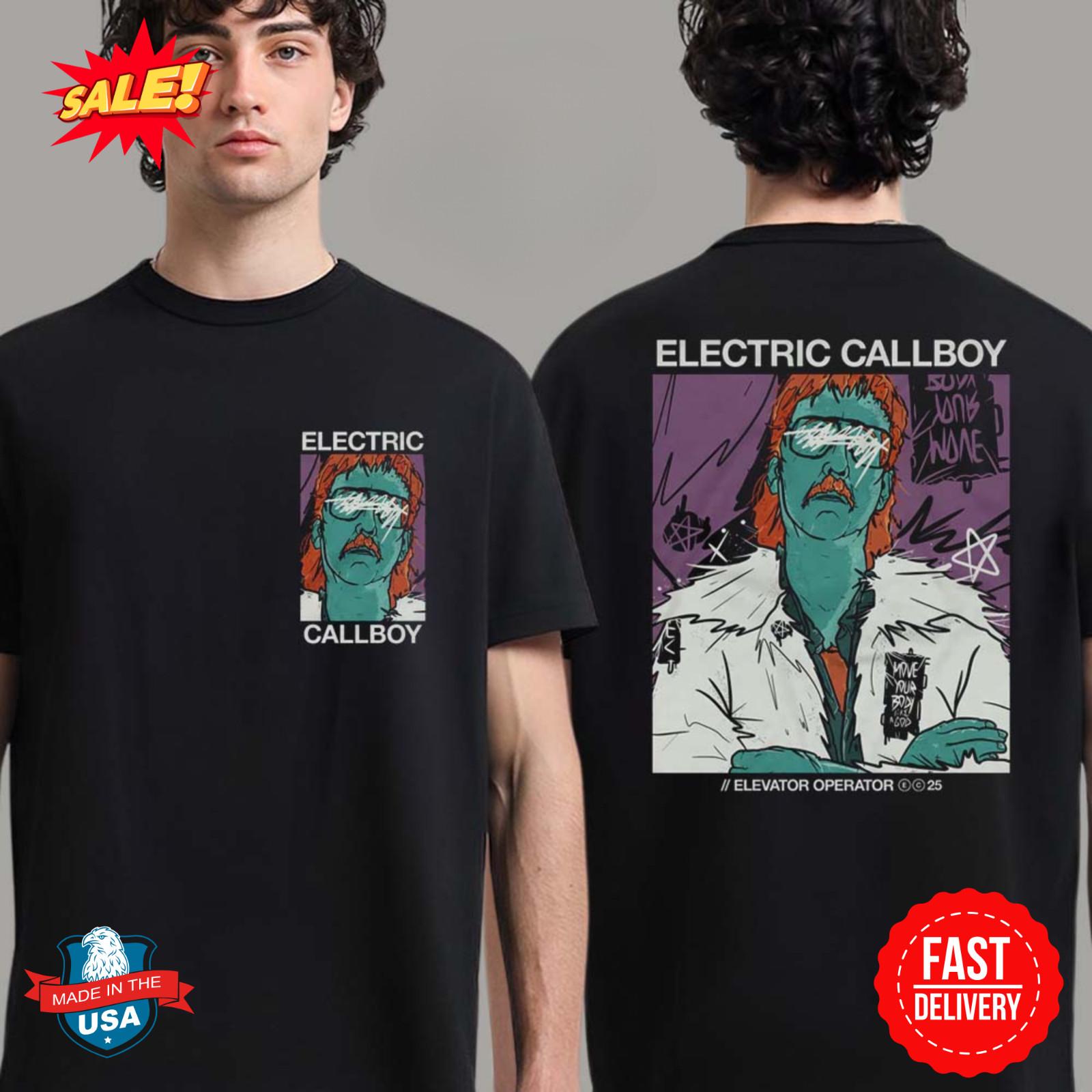 Electric Callboy Elevator Operator Scratch 2026 T-Shirt XL