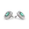 Orecchini a bottone stile gemma Hiphop da uomo nuovi Bling Ice Blue Ruby Vendita calda Accessori per orecchini Hip Hop