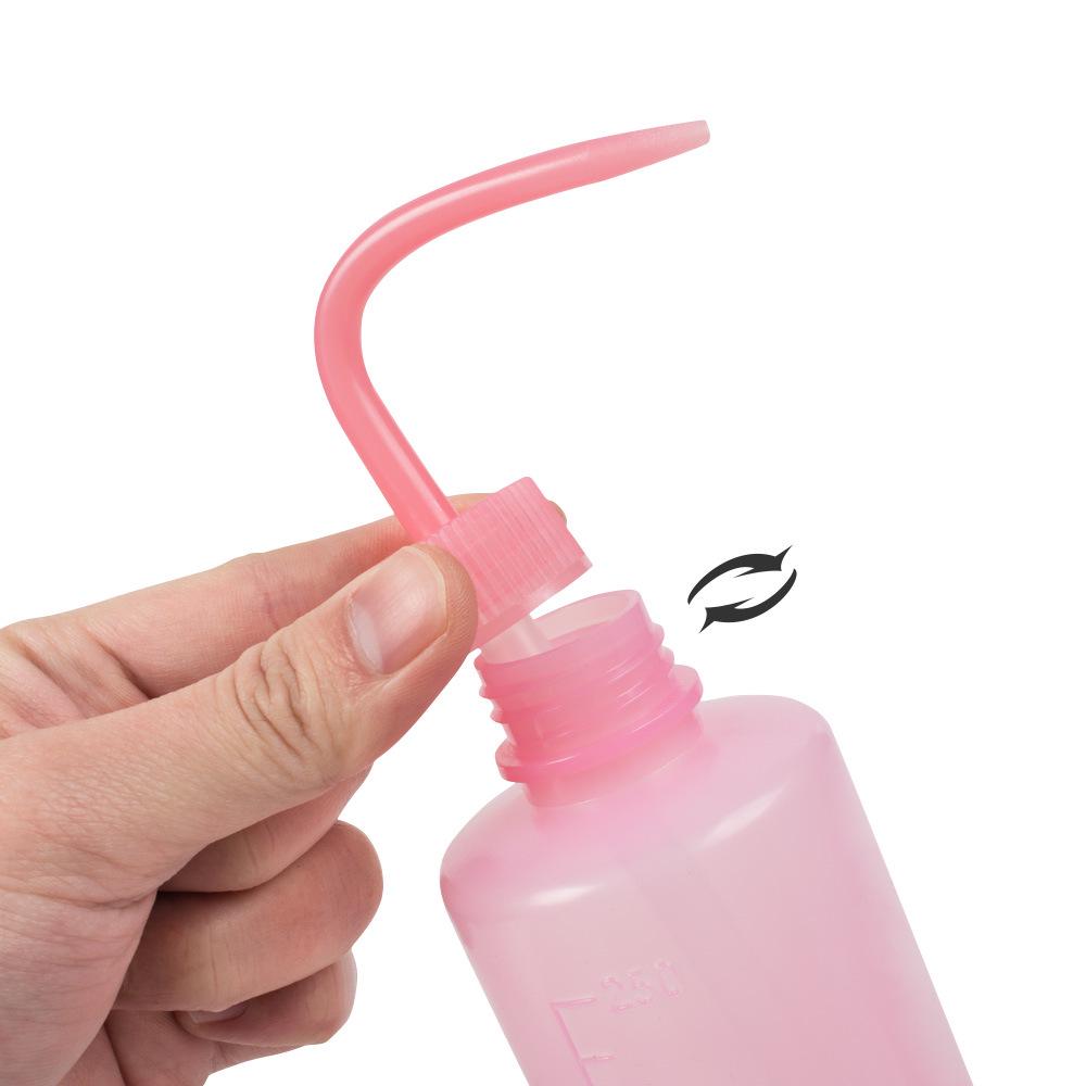 Botella pulverizadora de 3 colores con boquilla curva para higiene y limpieza, botella exprimible 250/500ML