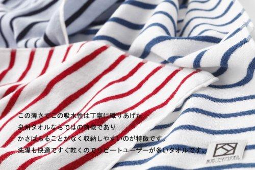 Border-colored Mini Bath Towel [Senshu Specialty Towel] Made In Japan Beige Brown