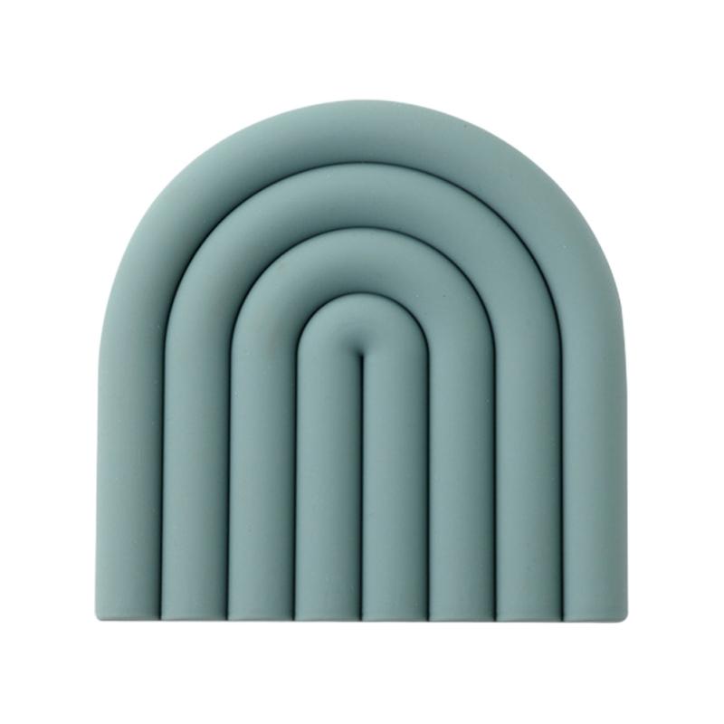 Self-designed Rainbow Silicone Coaster Household Table Heat Insulation High Temperature Dish Casserole Anti- Mat Drain Mat