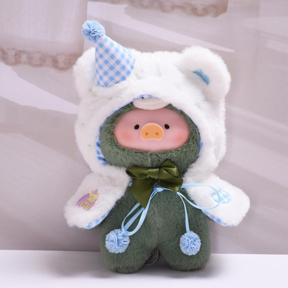 For 14cm Lulu the Piggy Headwear Cape Fashion Doll Clothes Color Match Hoodies Dolls Accessories Cute Decoration Little Clothes