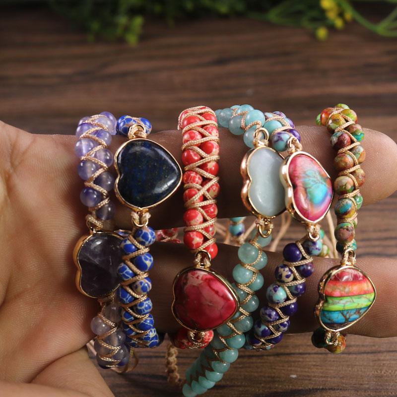 Genuine Amazonite Beaded Handmade Healing Reiki Chakra Boho Women Bracelet Gifts