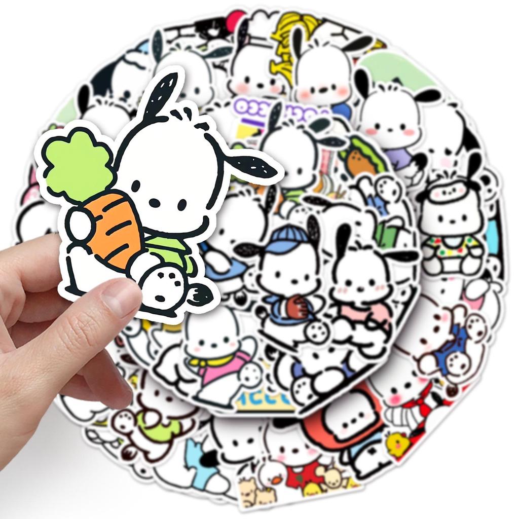 Pacha Dog Graffiti Cute Cartoon Stickers: 50 Waterproof Sheets for DIY Phone Case & Luggage