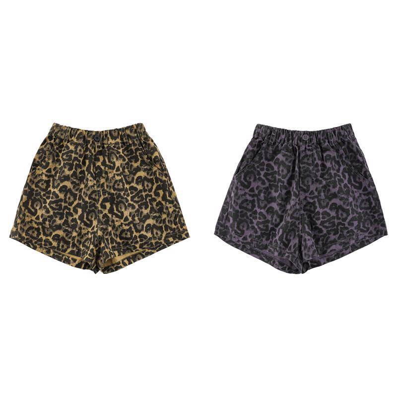 Youyou Girls' Fashion Leopard Print Lyocell Summer Shorts